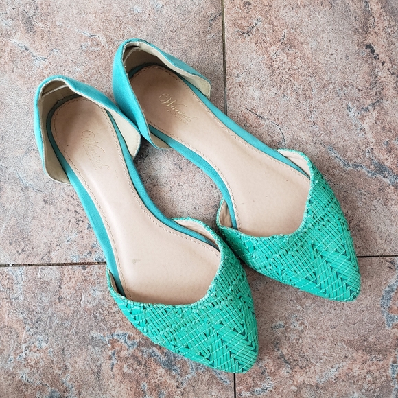 Wanted Shoes - Wanted Syrah Teal Flats Size 5.5